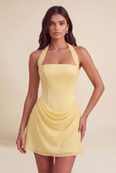 Thea Chiffon Halter Corset Mini Dress