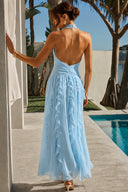 Liora Halter Ruffled Chiffon Bridesmaid Dress