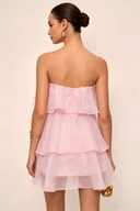 Marigold Strapless Layered Mini Dress