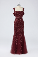 Valentina Off-Shoulder Botanical Beaded Mother of the Bride Gown