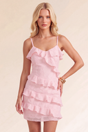 Lila Tiered Ruffle Spaghetti Strap Mini Dress