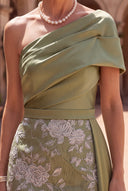 Vivian Asymmetric Floral Mother of the Bride Gown