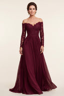Seraphina Off-Shoulder Lace Evening Gown