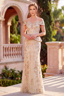 Eleanor Sequin Peplum Mermaid Formal Gown