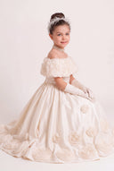 Isabella Rose Off-Shoulder Flower Girl Gown