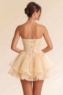 Seraphina Sequin Layered Tulle Mini Dress