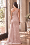 Cassiopeia One-Shoulder Sparkly Mother of the Bride Gowns