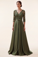 Clara Lace Satin Mother of the Bride Dress