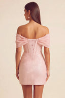 Cleopatra Off the Shoulder Sequin Mini Dress