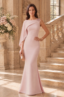 Camille Asymmetric Draped Mermaid Mother of the Bride Dress