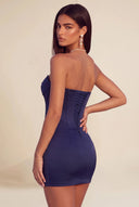 Athena Strapless Satin Corset Mini Dress