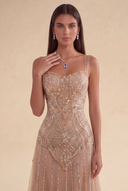 Valeria Beaded Mermaid Evening Gown