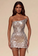 Lucinda Beaded Fringe Mini Dress