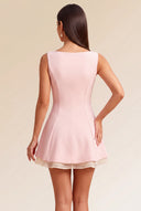Loveland Boat Neck Bow Mini Dress