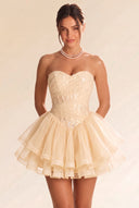 Seraphina Sequin Layered Tulle Mini Dress