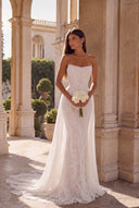 Seraphina Strapless Lace Mermaid Wedding Dress