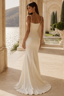 Valeria Cowl Neck Satin Mermaid Wedding Dress