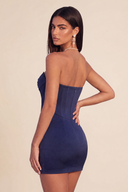 Athena Strapless Satin Corset Mini Dress