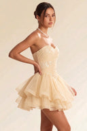 Seraphina Sequin Layered Tulle Mini Dress