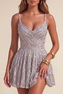 Piper Sequin A-line Mini Homecoming Dress