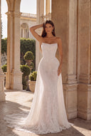 Seraphina Strapless Lace Mermaid Wedding Dress
