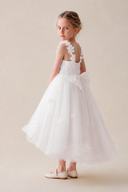 Celia 3D Floral Tulle Flower Girl Dress