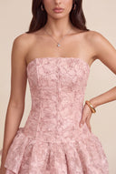 Seraphina Strapless Bubble Ruffle Corset Mini Dress
