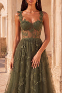 Aurora 3D Butterfly Lace Tulle Prom Dress