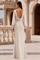 Liliana Chiffon Cowl Neck Puff Sleeve Bridesmaid Dress
