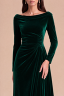 Marlowe Velvet Off-Shoulder Ruched Bridesmaid Dress