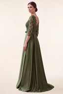 Clara Lace Satin Mother of the Bride Dress
