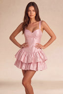 Celeste Tiered Ruffle Mini Homecoming Dress