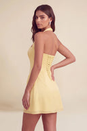 Thea Chiffon Halter Corset Mini Dress