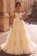 Celestina Off-Shoulder Tiered Tulle Ballgown
