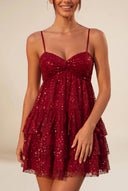 Seraphina Sequin Tiered Mini Homecoming Dress