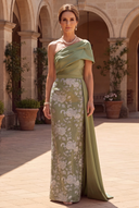 Vivian Asymmetric Floral Mother of the Bride Gown