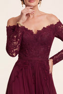 Seraphina Off-Shoulder Lace Evening Gown