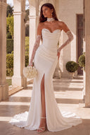 Elowen Strapless Draped Mermaid Wedding Dress