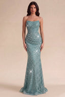 Isabella Strapless Sequin Mermaid Prom Gown