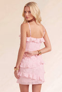 Lila Tiered Ruffle Spaghetti Strap Mini Dress