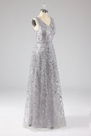 Seraphina Sequin Leaf Mother-of-the-Bride Gown