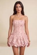 Seraphina Strapless Bubble Ruffle Corset Mini Dress
