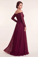 Seraphina Off-Shoulder Lace Evening Gown