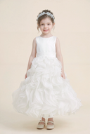 Elara Ruffled Tea-Length Flower Girl Dress