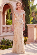 Eleanor Sequin Peplum Mermaid Formal Gown