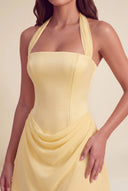 Thea Chiffon Halter Corset Mini Dress