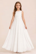 Ophelia Chiffon Ruched Elegant Flower Girl Dress