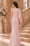 Camille Asymmetric Draped Mermaid Mother of the Bride Dress