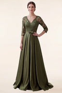 Clara Lace Satin Mother of the Bride Dress