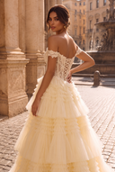 Celestina Off-Shoulder Tiered Tulle Ballgown